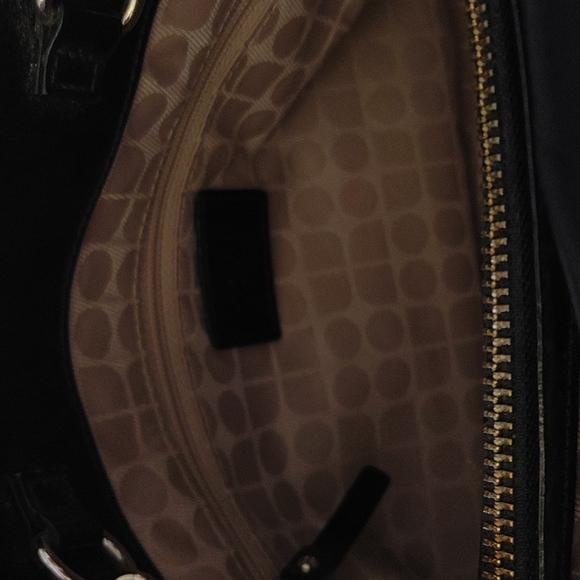 Kate Spade Elena Black Nylon & Patent Leather Shoulder Hobo Handbag - Picture 8 of 11